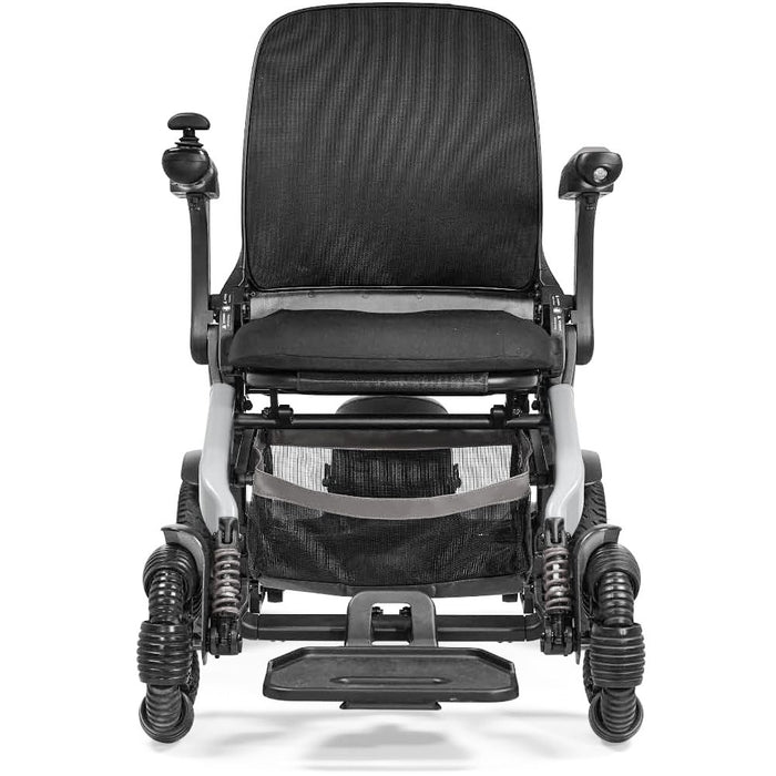 Foldable Power Wheelchair 10 inch Front Wheels Airline Approved Suspension App Control Teal