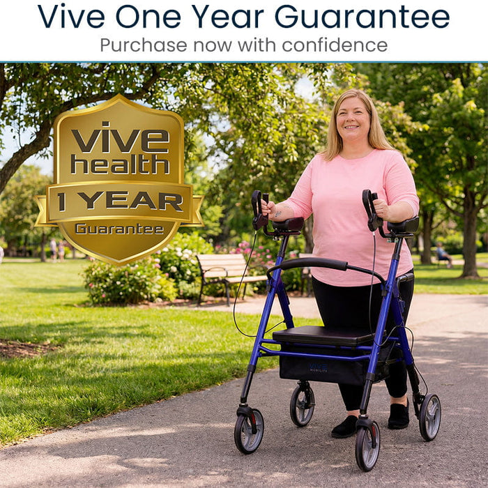 Vive Health Series T Upright Walker Bariatric Rollator