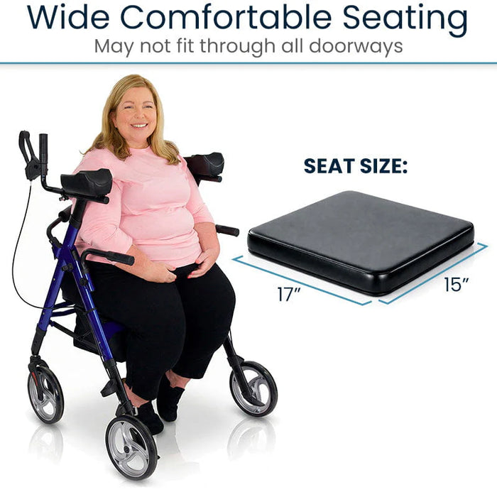 Vive Health Series T Upright Walker Bariatric Rollator