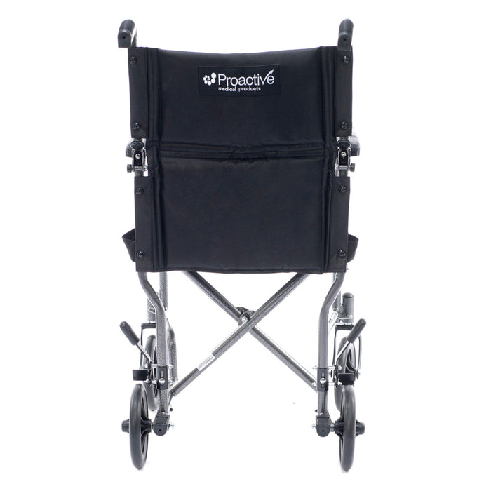 Astra Steel Transport Chair – Silver Vein | 250 lb Capacity