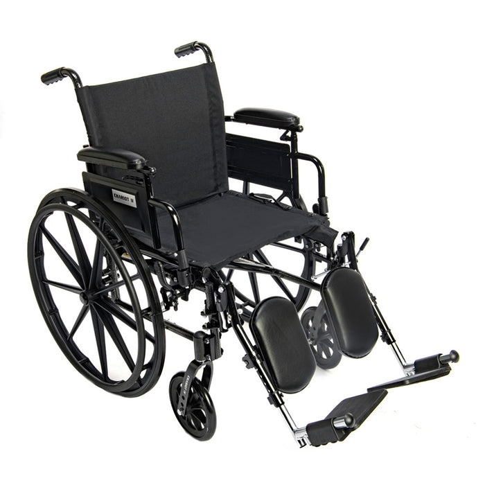 Chariot IV Manual Wheelchair with Adjustable Flip-Back Desk Arms & Swing-Away Footrests