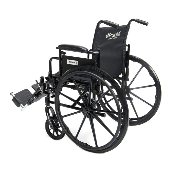 Chariot IV Manual Wheelchair with Adjustable Flip-Back Desk Arms & Swing-Away Footrests