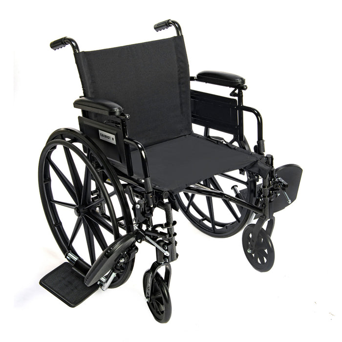 Chariot IV Manual Wheelchair with Adjustable Flip-Back Desk Arms & Swing-Away Footrests