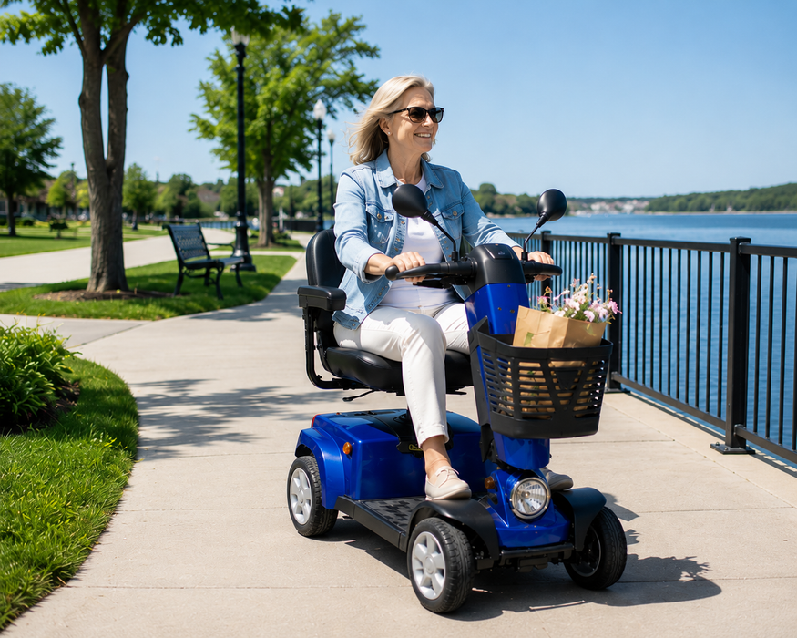 FreeRider USA FR1 City 40-Mile Range 4-Wheel Mobility Scooter