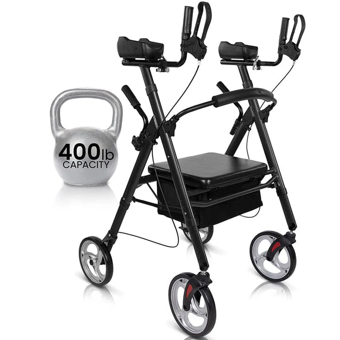 Vive Health Series T Upright Walker Bariatric Rollator