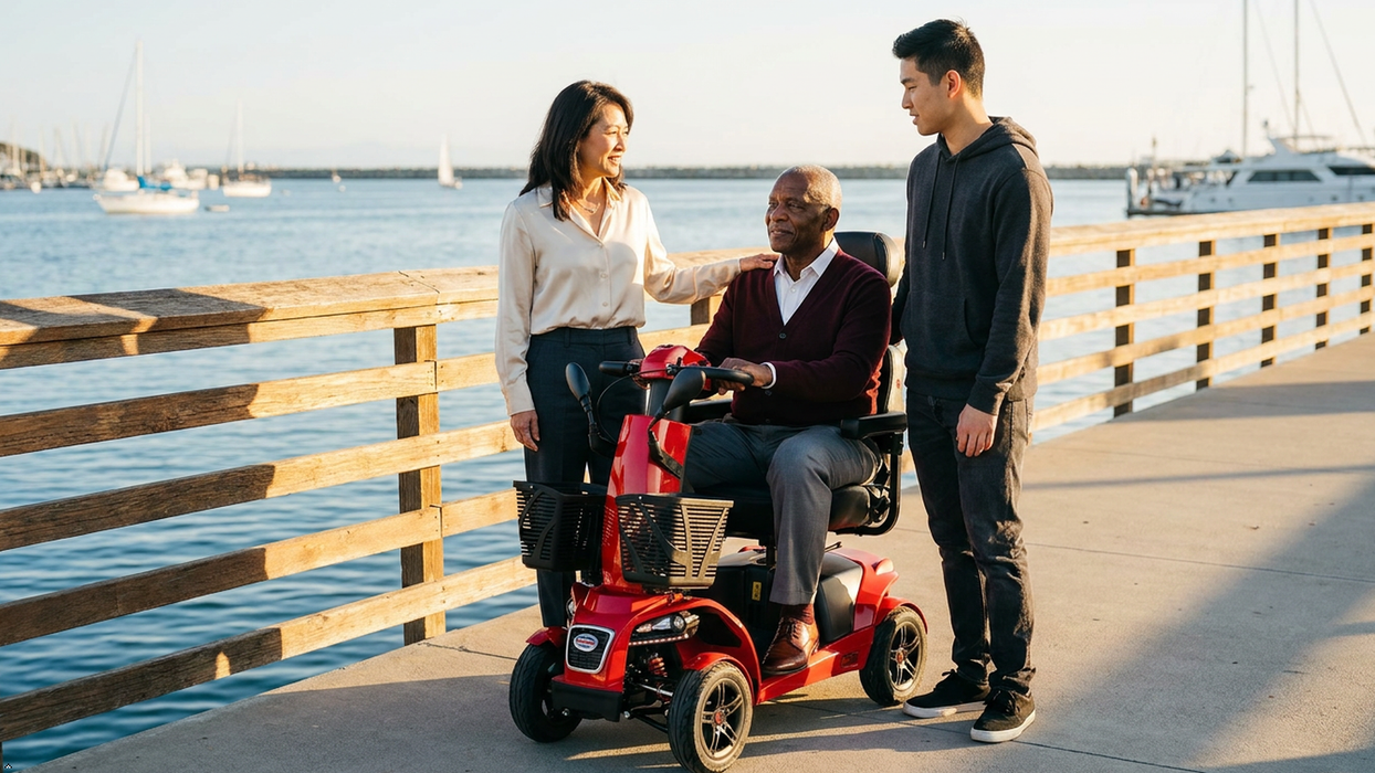 Freerider USA FR1 75Ah Battery, 4-Wheel Heavy-Duty Mobility Scooter