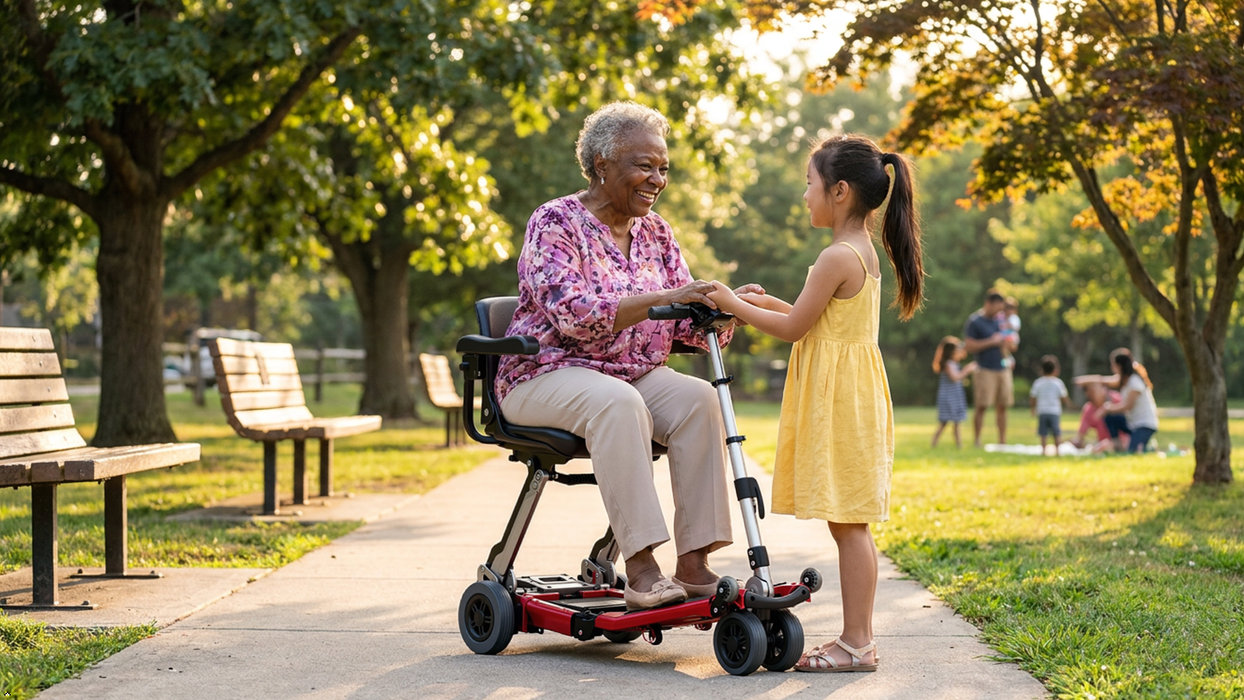 FreeRider USA Luggie Elite 120W Folding Travel Mobility Scooter
