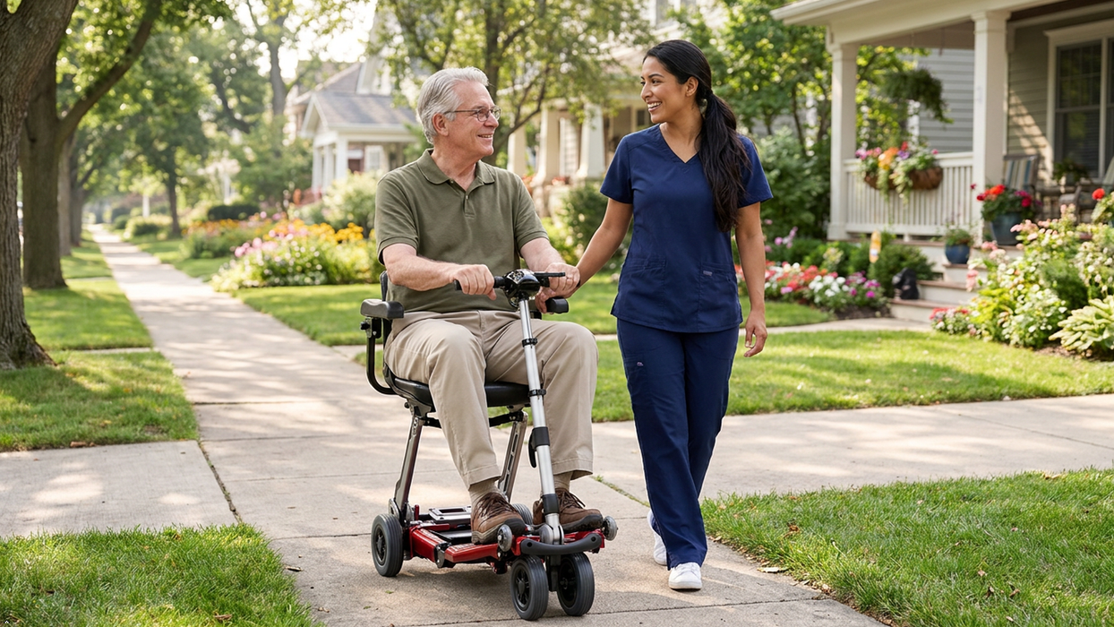 FreeRider USA Luggie Classic 2 120W Folding Travel Mobility Scooter