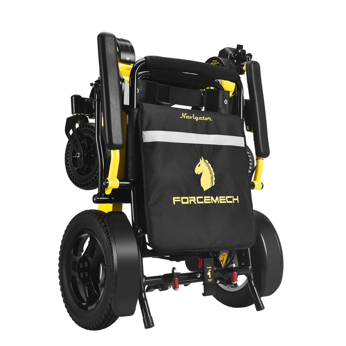 Forcemech Navigator PRO 2025 – 24V/6.6Ah Lithium Battery Dual 250W Eco-Brushless Motors Foldable Electric Power Wheelchair