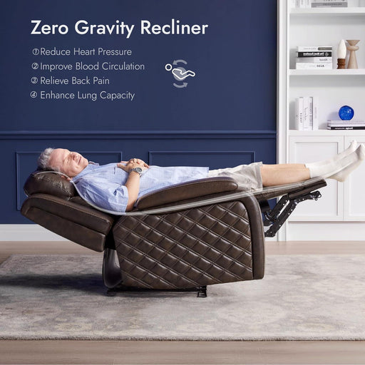 Genuine Leather Zero Gravity Power Recliner Chairs