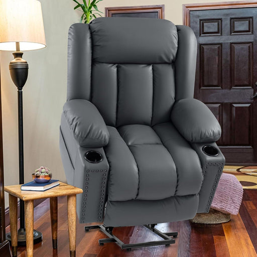 Large 3 Position Power Lift Chair Recliner with Heated and Massage