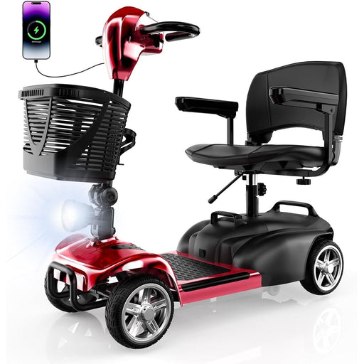 Lightweight Transportable 4 Wheel Mobility Scooters