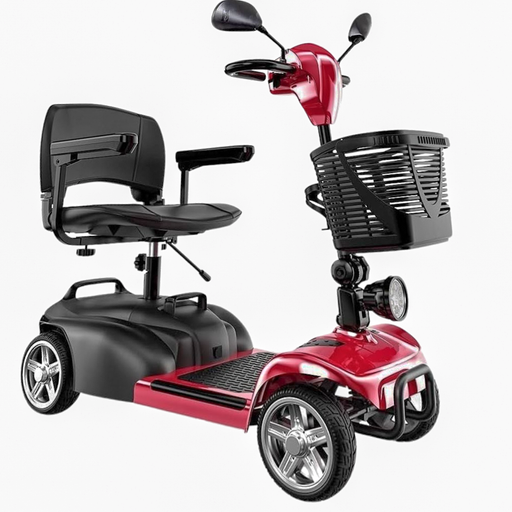 Lightweight Transportable 4 Wheel Mobility Scooters
