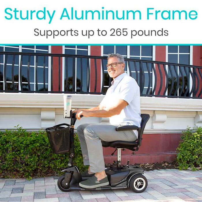 Vive Health 3 Wheel Mobility Scooter - Electric Long Range Powered Wheelchair