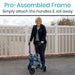 Vive Health 3 Wheel Walker Rollator - Lightweight Foldable Walking Transport