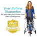 Vive Health 3 Wheel Walker Rollator - Lightweight Foldable Walking Transport