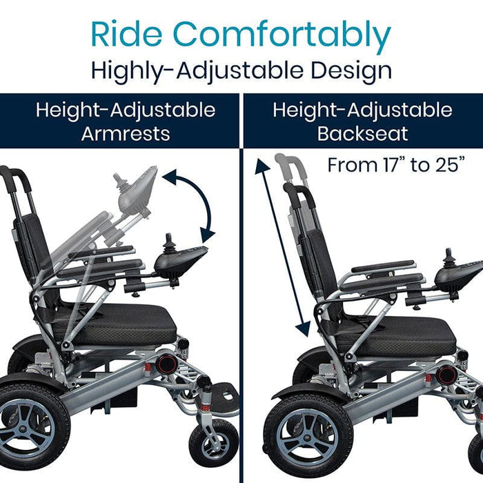 Vive Health Power Wheelchair - Foldable Long Range Transport Aid