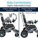 Vive Health Power Wheelchair - Foldable Long Range Transport Aid