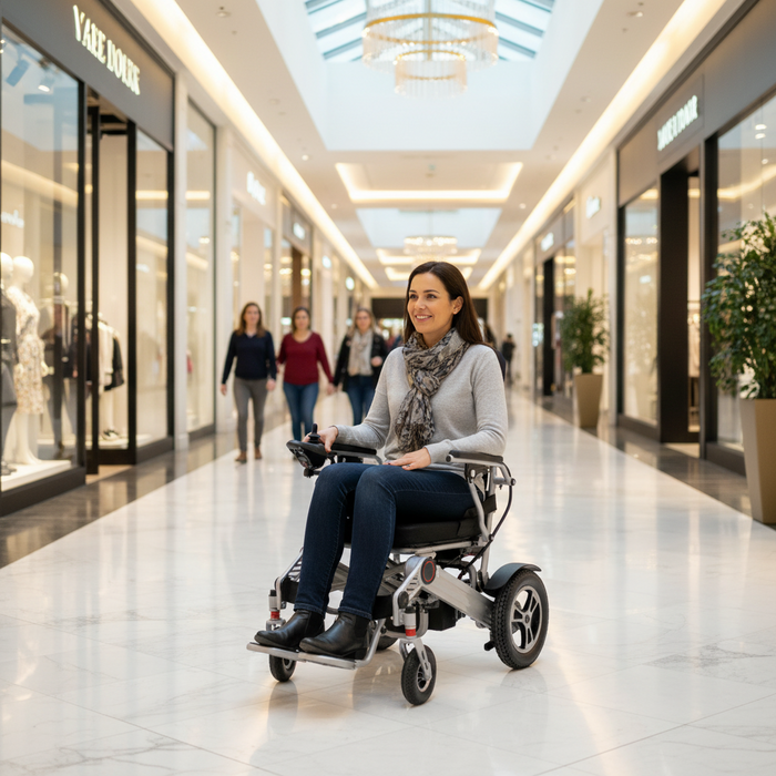 Vive Health 24V Battery Foldable Power Wheelchair