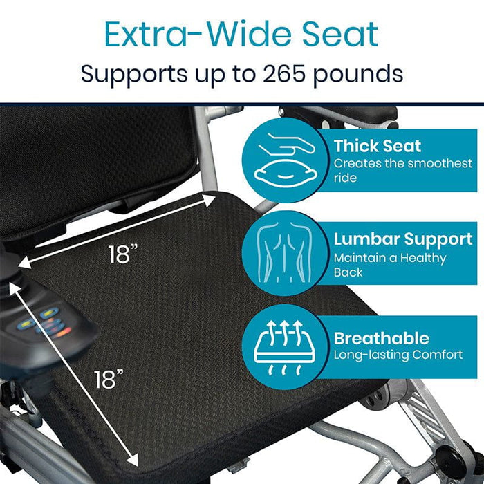 Vive Health Power Wheelchair - Foldable Long Range Transport Aid