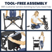 Vive Health Upright Rollator - Walker with Foldable Transport Seat